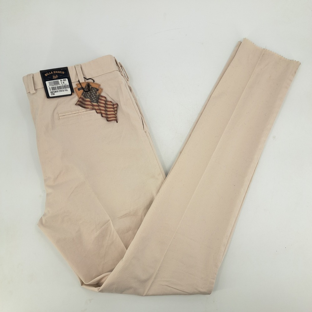 NEW Bills Khakis Montgomery Stretch Twill Stone Mens Slim Fit Pants Size 40